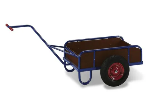 Handtrekwagen 400kg 2 Wielen Houten Bak 805x535mm Luchtbanden