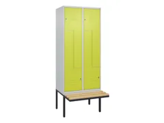 Z-garderobekast,HxBxD 2120x800x815mm,4vak,vak B 400mm,cil.-slot