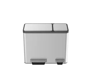 Ecocasa Recycler Pedaalemmer 30+15 Liter mat RVS - 10