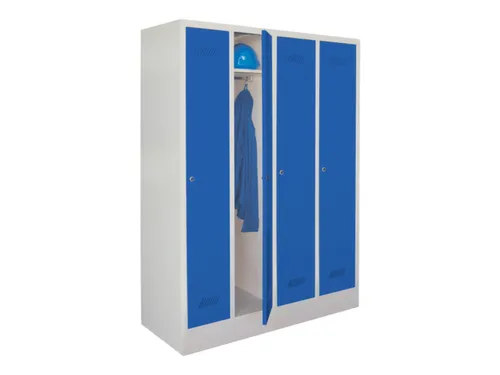 locker,HxBxD 1850x1200x500mm,4vak,vak B 300mm,RAL7035,front RAL5010