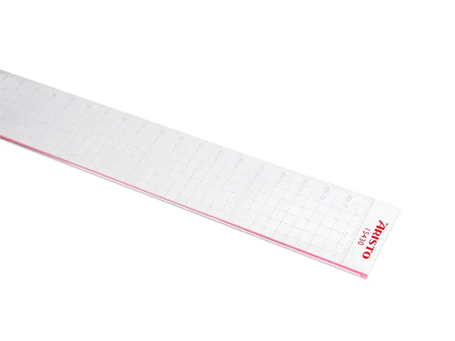 Snijliniaal Aristo 30cm plexiglas met stalen kant