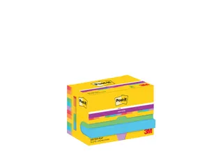 Memoblok Post-it 622 Super Sticky 47,6x47,6mm Playful 12 stuks - 2