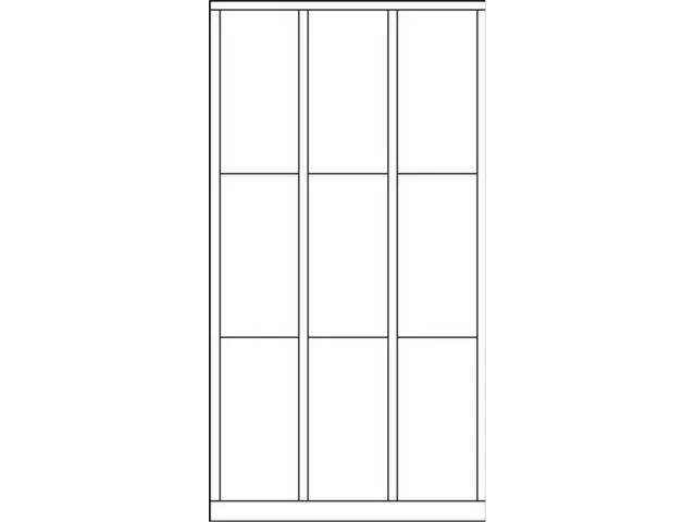 armoire multicases,HxlxP 1850x900x500mm,RAL7035,face avant RAL7035