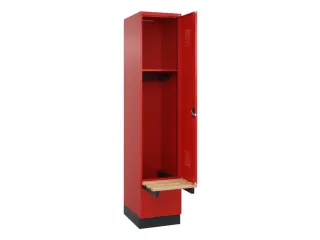 locker met bank,HxBxD 1950x400x815mm,1vak,vak B 400mm,cilinderslot - 1