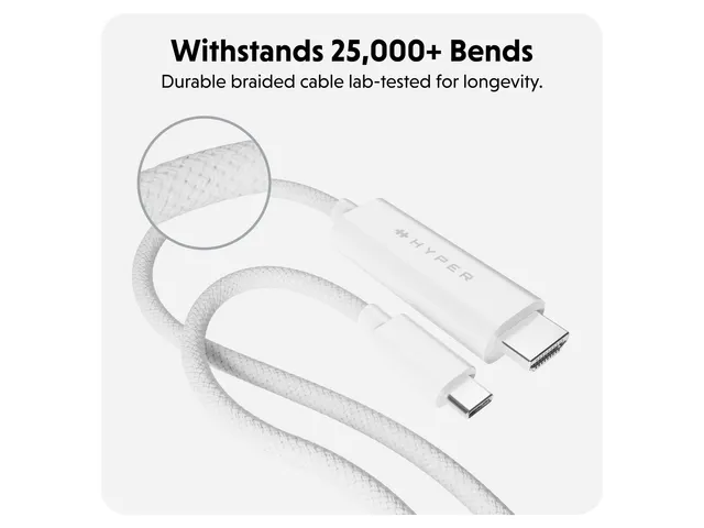 Hd6007Whgl Targus Usb-C naar Hdmi Kabel Hyper Drive 2.5m wit
