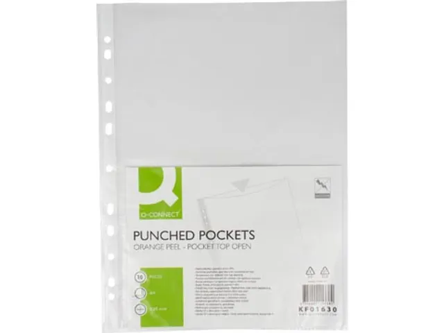 Geperforeerde Showtas A4 11-gaats Gekorreld 50mic Pak 10 Stuks