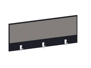baliepaneel,v. bureau,aanbouw achter,B 1200mm,CC-zwart,BN8078-grijs - 1