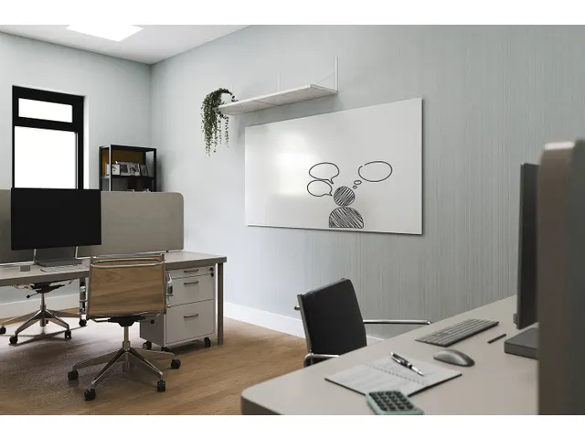 Tableau blanc 98x198cm sans cadre acier laqué Magnétique