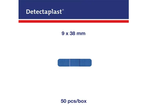 Detectaplast 8238 piercingpleister elastisch blauw 9x38 mm 50 stuks