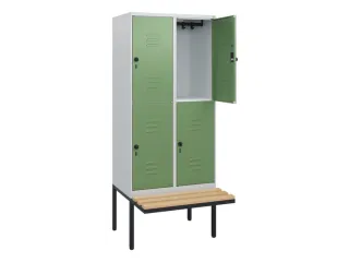 Dubbeldekse dekenkist,HxBxD 1950x800x815mm,2x2vak.,vak B 400mm - 2