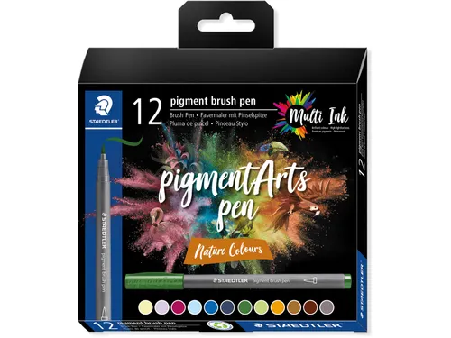 Pigment Arts brush pen etui 12 st Nature Col