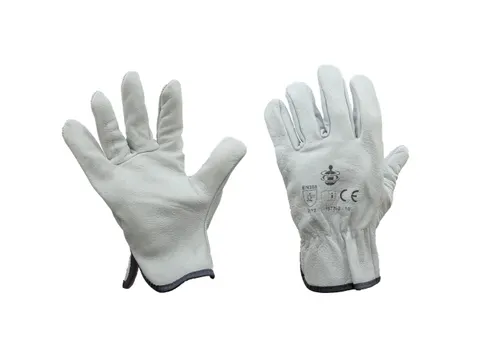 My-T-Gear 5010 mechanische lederen handschoenen grijs maat 9, 12 paar