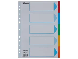Tabbladen Esselte A4 11-Gaats Karton 5-Delig Met Voorblad Assorti - 2