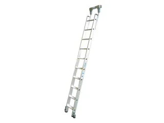 verrijdbare stellingladder,balk L 2,7m,v. H tot 2,83m,10,treden - 1