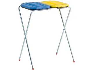 Afvalzakhouder Duo 2x130L geel en blauw - 2