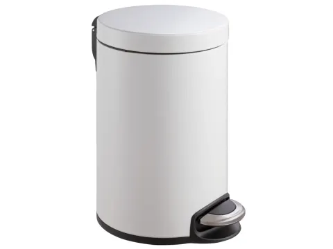 Serene pedaalemmer 12 liter met Metalen Binnenemmer Wit