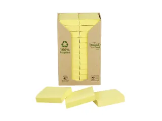 Memoblok 3M Post-it 653 38x51mm recycled geel - 4