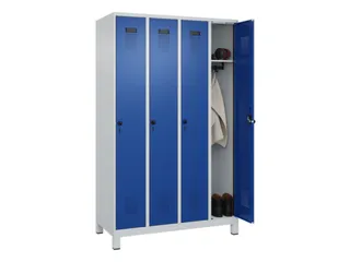 locker,HxBxD 1950x1200x500mm,4vak,vak B 300mm,draaigrendel,voeten - 1