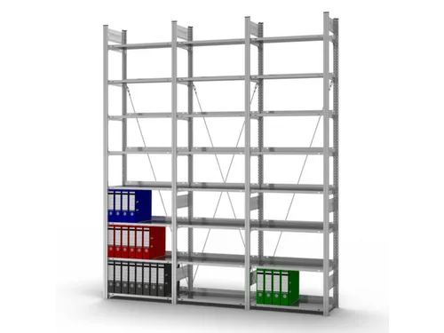 dossierstelling,grondveld,HxBxD 2700x810x335mm,vaklast 60kg