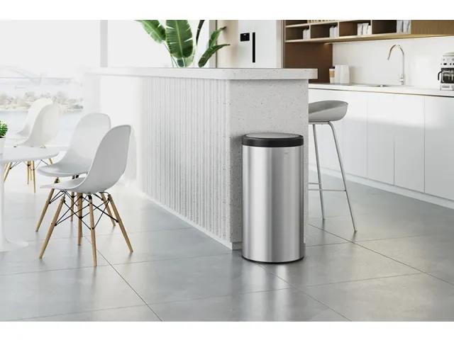 Afvalbak Villa Swing Top Bin 40 liter Mat RVS