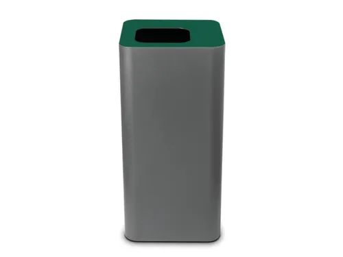 afvalbak,100l,HxBxD 800x385x385mm,romp staal grijs