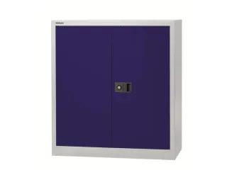 kantoorkast openslaande deuren 1000x914x400mm Stalen lichtgrijs blauw - 1