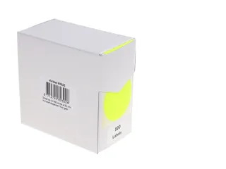 Etiketten Op Rol 50mm Fluor Geel Met Dispenser 500 Stuks - 3