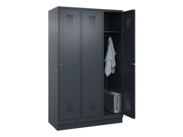 locker,HxBxD 1950x1200x500mm,3vak,vak B 400mm,cil.-slot,sokkel