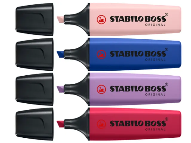Markeerstift STABILO Boss Wildflower assorti 4 stuks