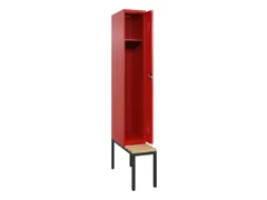 locker met bank,HxBxD 2120x300x815mm,1vak,vak B 300mm,cilinderslot