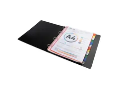 Tabbladen PP soepel A4+ 12 tabs ass
