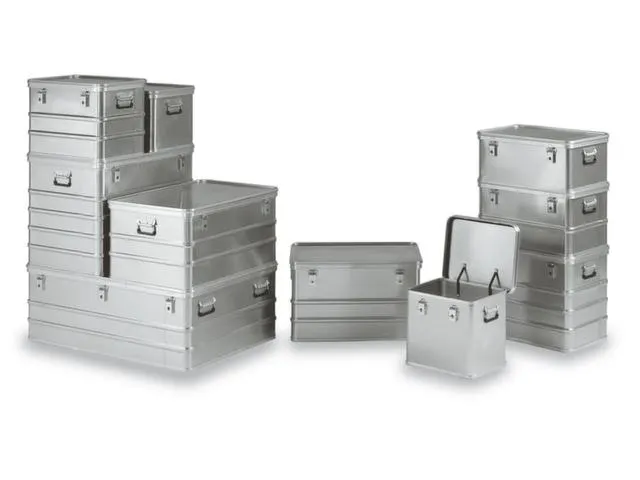 Aluminium Transportkist Hxlxb 340X588X388Mm 60L Stapelbaar