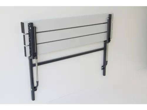 klapbank LxD 1200x380mm aluminium lijsten frame staal RAL7016
