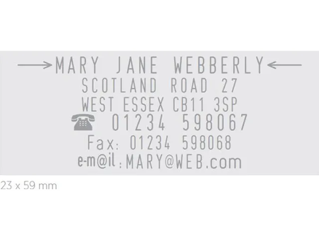 Doe-het-zelf stempel printer 40/2 6 Regels 23x59mm