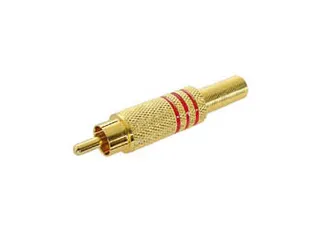 Mannelijke Rca Plug - Verguld - Rood - 1