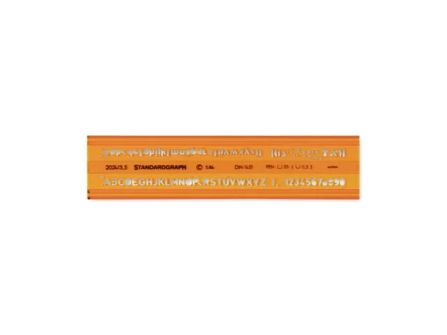 Lettersjabloon Standardgraph H-profiel vetgedrukt, recht 3,5mm