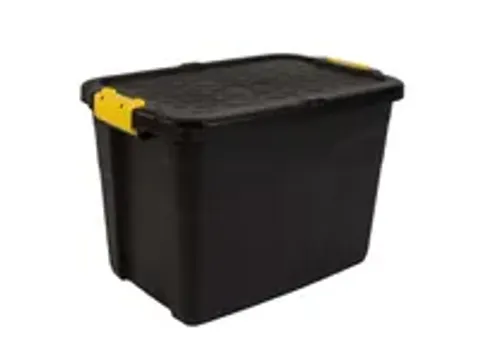OUTLET Robuuste Opbergbox 60 Liter Zwart Met Handgrepen