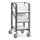 Esd-eurobakkenwagen 9381 250kg 600x400mm 3 Etages Hout Ral7015
