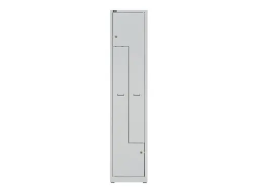 Z-garderobekast,HxBxD 1850x400x500mm,vak B 400mm,cil.-slot,sokkel