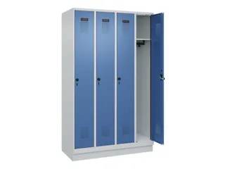 locker,HxBxD 1950x1200x500mm,4vak,vak B 300mm,draaigrendel,sokkel - 2