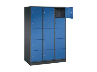 grootvolume-lockersysteem,HxBxD 1950x1220x600mm,3x5vakken,cil.-slot - 1