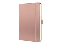 Notitieboek Conceptum A5 roze metallic gelinieerd hardcover