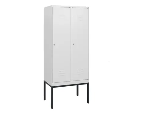 locker,HxBxD 1950x800x500mm,2vak,vak B 400mm,cil.-slot,voetonderstel