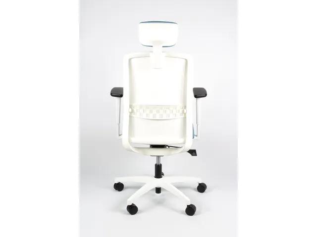 Chaise de bureau Linea Tekna White 01/PT bleu clair/blanc
