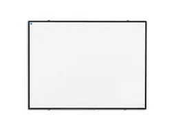 Whiteboard 100x200cm wit emaille Softline 8mm zwart profiel