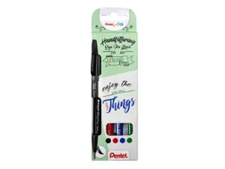 brushpen Sign Pen Brush Touch, etui met 4 stuks