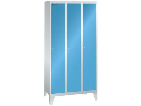 garderobekast,HxBxD 1850x900x500mm,3vak,vak B 300mm,cil.-slot,voeten