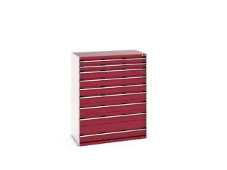 ladekast HxBxD 1600x1300x750mm 9laden RAL7035 front RAL3004 - 8