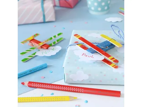 Kleurpotlood Faber-Castell Jumbo GRIP etui 5 kleuren
