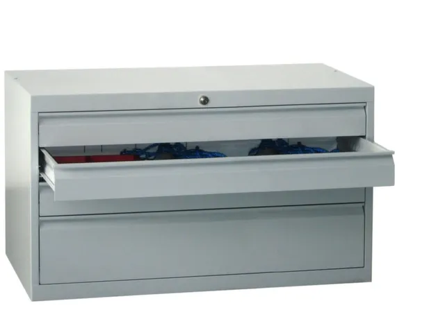 ladekast HxBxD 600x1023x600mm 4laden slot RAL7035 front RAL6011